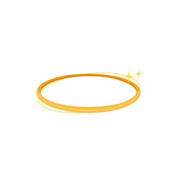 Golden Halo Stars Angelic Circle Yellow Glow Light Holy Ring — Stock Vector