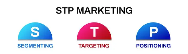 Marketing Stp Strategia Business Segmentazione Targeting Con Analisi Posizionate Dei Illustrazione Stock