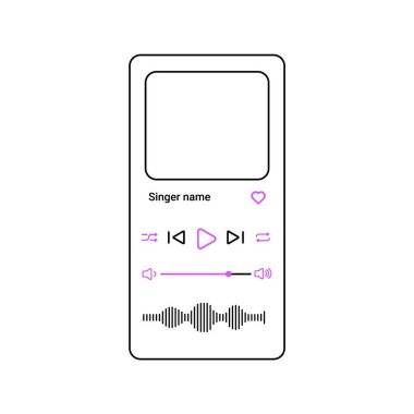 Hareketli pist navigasyonu ve çalma listesi seçeneklerine sahip kullanıcı dostu gradyan müzik oynatıcı, mobil dinlemede sorunsuz bir deneyim için optimize edildi.
