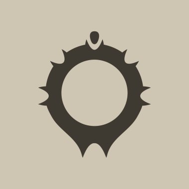 Yüzük tasarımı ve boynuzlu kenarı olan efsanevi bir kara avatar şablonu. Sinirli, bilim kurgu esinlenilmiş Gotik dokunuşlu bir kullanıcı profili yaratmak için ideal.