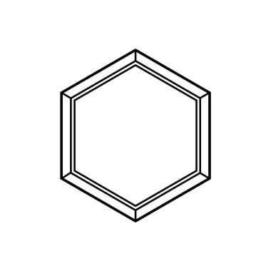 Sanatta manevi ve simya temaları için ideal pentagram sembolleri ve masonik çizgileri birleştiren kutsal altıgen süsleme.