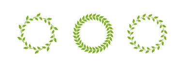 Dairesel bir hatla çevrili, sürdürülebilirliği, organik yaşam tarzını ve doğa ve logolar için mükemmel çevre dostu enerjiyi sembolize eden minimalist bir yeşil yaprak ikonu..