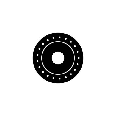 Ortaçağ savunma, güvenlik ve direnişini simgeleyen, savaştaki şövalyelik zırhını ve korumasını simgeleyen minimalist bir siyah kalkan ikonu..