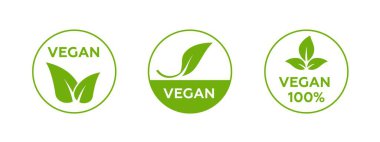 Çevre dostu logolar ve ürünler için ideal vegan ilkelerini, organik tarımı ve çevresel sürdürülebilirliği temsil eden yuvarlak bir hattaki basit bir yeşil yaprak ikonu.