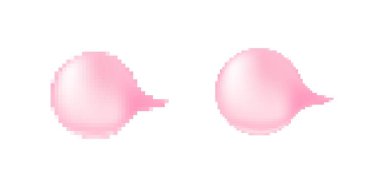 İki parlak pembe ünlem işareti karşı karşıya, parlak ve modern bir tasarım sergiliyorlar..