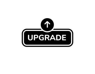 Kalın etiketli siyah dikdörtgen ve yukarı doğru ok sembolü, yazılım geliştirmesini öneriyor.