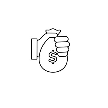 Servet, tasarruf ya da işletme finansmanını simgeleyen para çantasını tutan basit bir el sanatı..