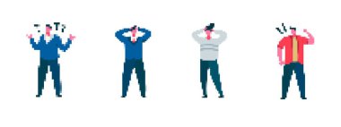 Çizgi film figürleri cesur, anlamlı pozlar ve komik jestler sahnelere mizah katıyor..