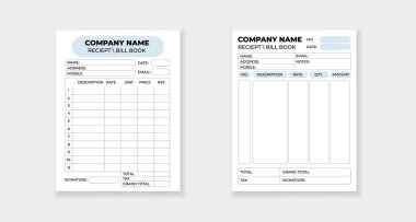 İşlemleri kaydetmek için şablon. Ayrıntılı bölümlerle fatura veya mali takip için ideal.