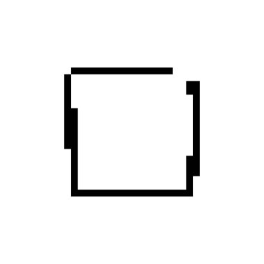 Kalın bir kontrastı olan canlı piksel resim kutusu. Basit mozaik tasarımlı retro biçimi.