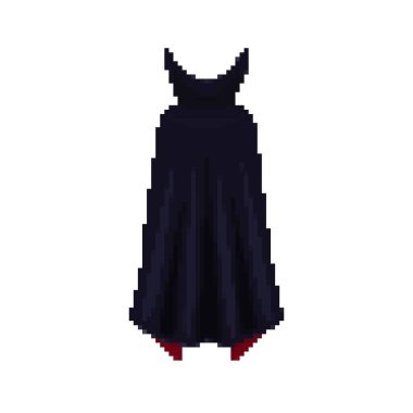 Pelerinli koyu renkli elbise mozaik tarzda akıcı bir tasarım sergiliyor ve zarafet katıyor..