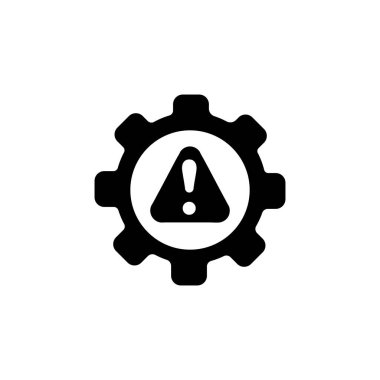 Teçhizatın içinde uyarı sembolü olan simge. Ayarlar bildirim önemini ve uyarı kavramını gösterir.