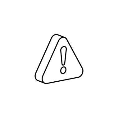 Alarm amacıyla üçgen şeklindeki bir üçgenin içinde temel ünlem işaretini gösteren bir uyarı simgesi simgesi.