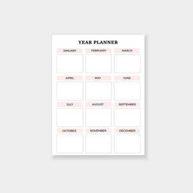 Aylık bölümler halinde yıllık faaliyetler planlamak için oluşturun. Etkili zamanlama için düzeni temizle.