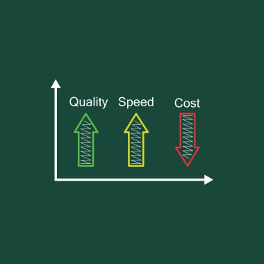 Çeyrek konsept diyagram logosu çizimi