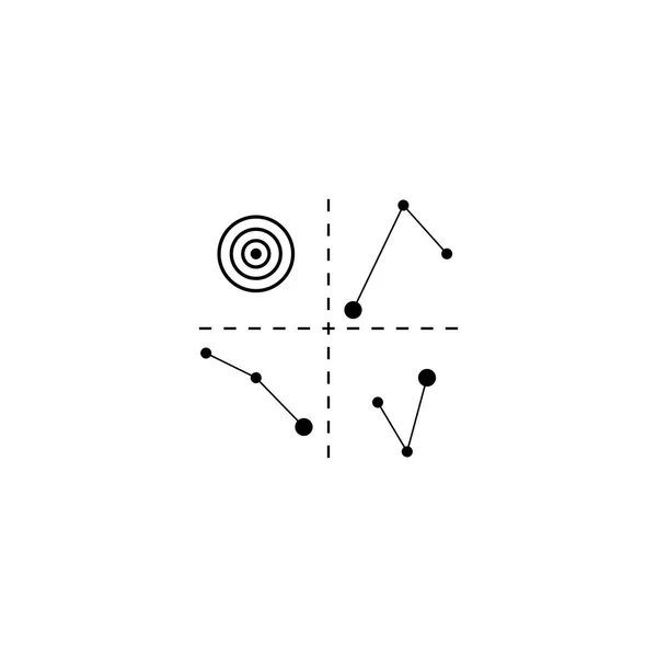 Quadrant Concept Diagram Logo Illustration — Stock Vector