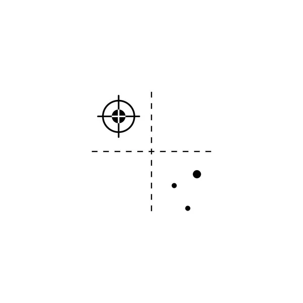 Quadrant Concept Diagram Logo Illustration — Stock Vector