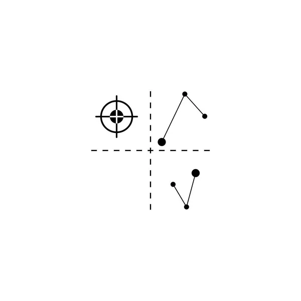 Kvadrant Begrepp Diagram Logotyp Illustration — Stock vektor