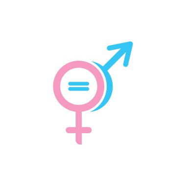 Cinsiyet eşitliği sembolü vektör illüstrasyon tasarımı