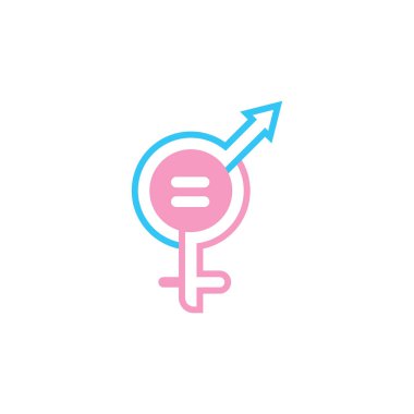 Cinsiyet eşitliği sembolü vektör illüstrasyon tasarımı