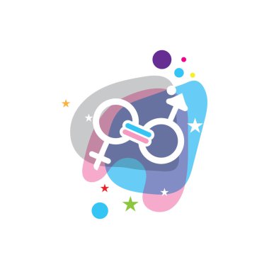 Cinsiyet eşitliği sembolü vektör illüstrasyon tasarımı