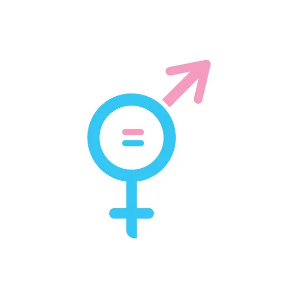Gendergelijkheid Symbool Pictogram Vector Illustratie Ontwerp — Stockvector