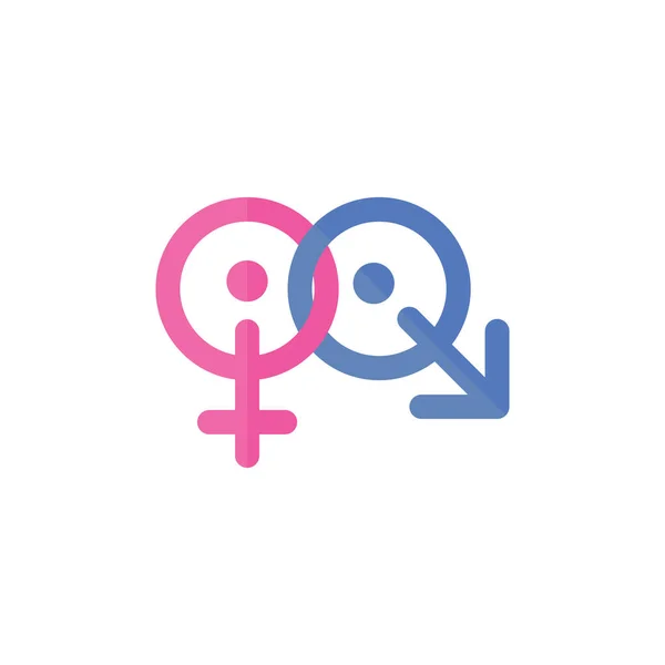 Gender Equality Symbol Icon Vector Illustration Design — Stock Vector