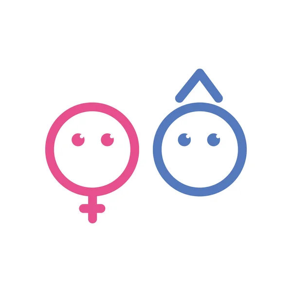 Igualdade Gênero Símbolo Ícone Vetor Ilustração Design —  Vetores de Stock