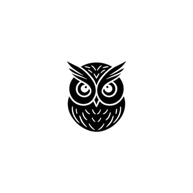 Baykuş logo vektör şablonu tasarım çizimi