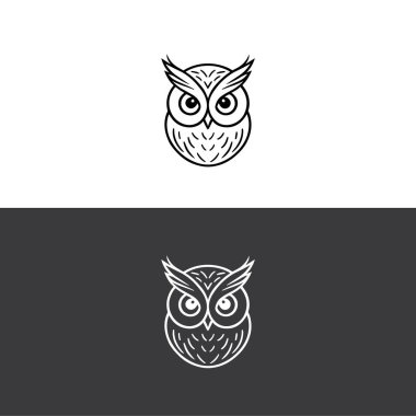 owl logo vector icon template design illustration clipart