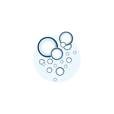 kabarcık logosu vektör illüstrasyon tasarımı