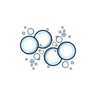 kabarcık logosu vektör illüstrasyon tasarımı