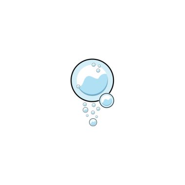 kabarcık logosu vektör illüstrasyon tasarımı