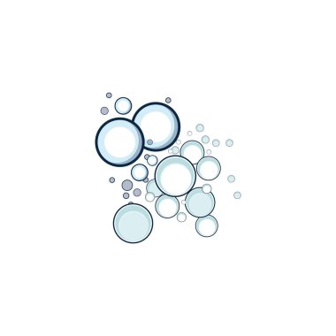 kabarcık logosu vektör illüstrasyon tasarımı