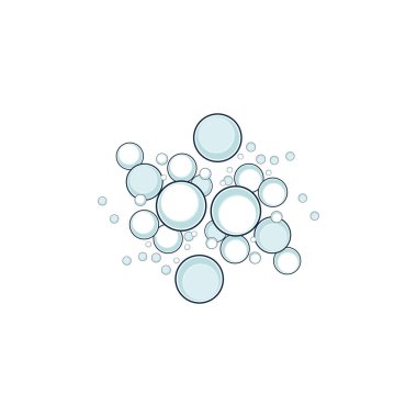 kabarcık logosu vektör illüstrasyon tasarımı