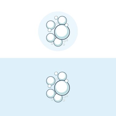 kabarcık logosu vektör illüstrasyon tasarımı