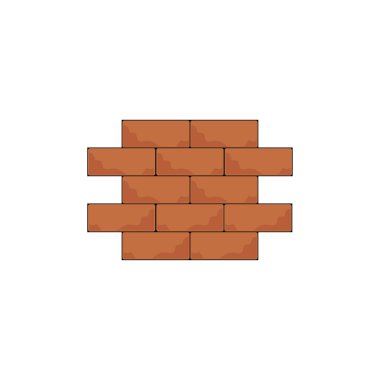 Tuğla duvar simge vektör çizim tasarım