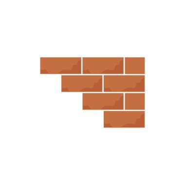 Tuğla duvar simge vektör çizim tasarım