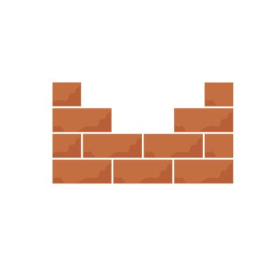 Tuğla duvar simge vektör çizim tasarım