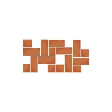 Tuğla duvar simge vektör çizim tasarım