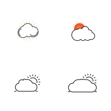 Bulut şablon vektör illüstrasyon tasarımı