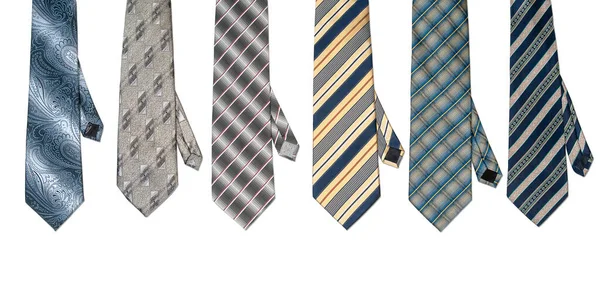 Colorful Ties Isolated White Background — Stock Photo, Image