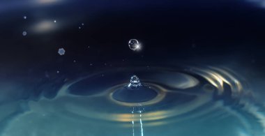Su damlacığını temizleyin. Eş merkezli çemberlere sıçratın. Tazeleyici saflığı yakalayın..