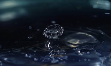 Su damlacığını temizleyin. Eş merkezli çemberlere sıçratın. Tazeleyici saflığı yakalayın..