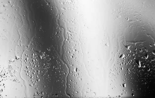 Краплі Води Скляній Поверхні Крупним Планом — стокове фото