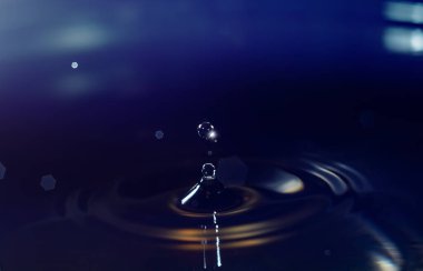 Su damlacığını temizleyin. Eş merkezli çemberlere sıçratın. Tazeleyici saflığı yakalayın..