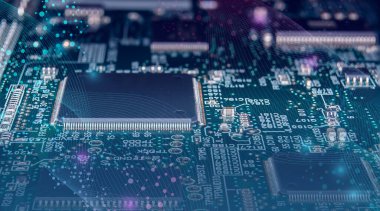 PCI-104 gömülü işlemci tahtası beyaz arkaplanda izole edildi