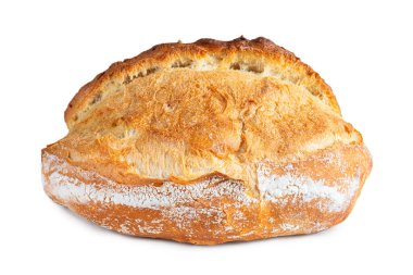 Bu rustik zanaatkar ekmek mükemmel pişmiş bir kabuk ve yumuşak bir iç görünüm sergiliyor, basitliğin ve işçiliğin güzelliğini vurguluyor..