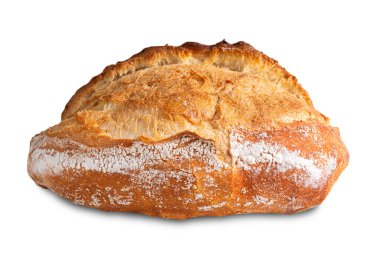 Bu rustik zanaatkar ekmek mükemmel pişmiş bir kabuk ve yumuşak bir iç görünüm sergiliyor, basitliğin ve işçiliğin güzelliğini vurguluyor..