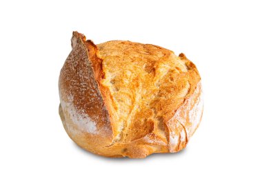 Bu rustik zanaatkar ekmek mükemmel pişmiş bir kabuk ve yumuşak bir iç görünüm sergiliyor, basitliğin ve işçiliğin güzelliğini vurguluyor..